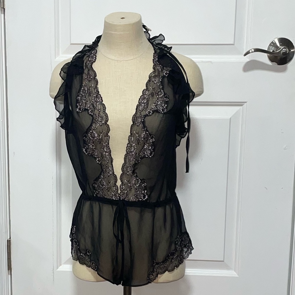 Sheer, Deep V Lingerie